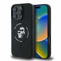 KARL LAGERFELD Mobilskal till iPhone 16 Pro Max Magsafe Silikon Heads Ring