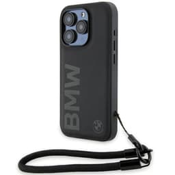 BMW Mobilskal till iPhone 15 Pro Signature Läder Wordmark Cord