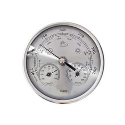 130 mm:n analoginen barometri lämpömittarilla ja kosteusmittarilla - 3-in-1 sääasema Hopea
