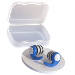 Silikon Ørepropper for Støyreduksjon - Gjenbrukbare, Komfortable, Perfekt for Søvn, Studier og Reise Blå