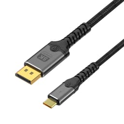 NÖRDIC 5m USBC till DP 1.4 kabel 8K60Hz 4K120Hz 32,4Gbps
