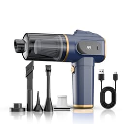 Bärbar bil dammsugare - Kraftfull sugförmåga, sladdlös Blå