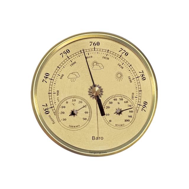 130mm Analogt Barometer med Termometer og Hygrometer - 3-i-1 ...