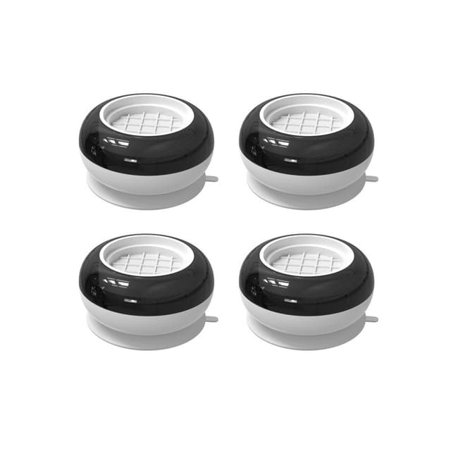 Vaskemaskinefodpuder Antivibrationspuder Støjreduktion Black&White