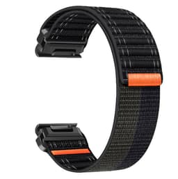 Nylon-klokke reim for Garmin Fenix 8/567X/pro/Epix 935/965 Svart+grå 22 mm