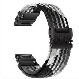 Elastisk nylonvevd klokkereim kompatibel med Garmin Fenix 8/7X Pro/955/965 hurtigutløsende magnetisk spenne Flerfarget 26 mm