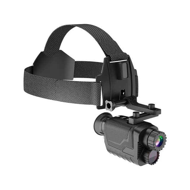 Hovedmonteret Mini Night Vision Monokulær: 4K Optagelse, Infrarød og Justerbar Diopter