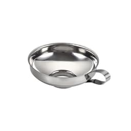 Trakt i rustfritt stål med bred åpning for enkel helling S