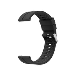Premium Svart Silikon Klockarmband - 20mm Silverspänne