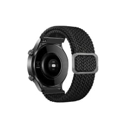 Nylon klockarmband med svart spänne Svart 20 mm