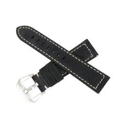 Aito nahkaranneke Panerai-kellolle Musta 24 mm