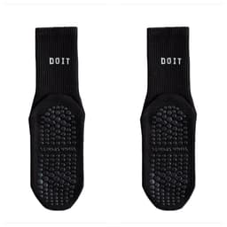 Puolipohkean Jooga-/Pilates-sukat - Liukumattomat, Hienoa Imukykyiset, Kitkaa Estävät (Yksi Pari) Musta