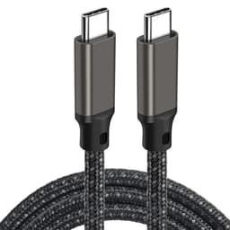 2M USB-C til USB-C hurtigladekabel – svart Titanium 2 m