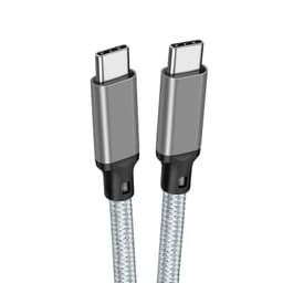 3M USB-C til USB-C hurtigladekabel - Svart Grå 2 m