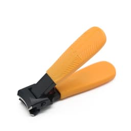Negleklipper i rustfritt stål med stor åpning - Anti-sprut design for tykke negler Oransje