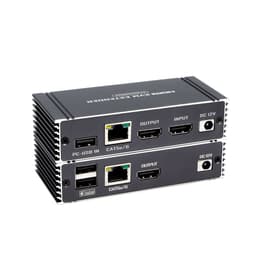 NÖRDIC 4K 60Hz 65 m HDMI KVM-forlænger med USB over Cat5e/Cat6 POC med loop-understøttelse til USB-tastatur og mus til PC-computer