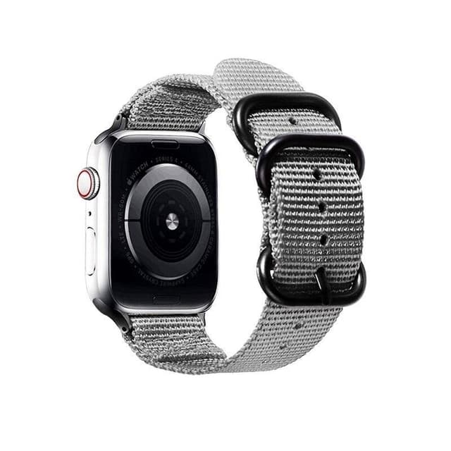 SKALO Nato-armbånd Nylon Apple Watch SE 3 44mm - Grå