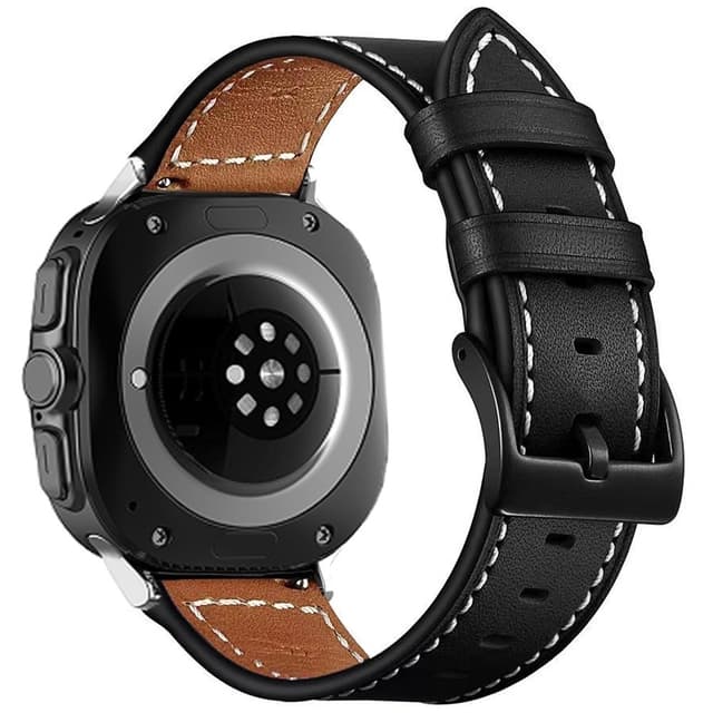 SKALO Læderrem Samsung Galaxy Watch Ultra (2025) 47mm - Sort