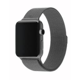 SKALO Milanese Loop Apple Watch SE 3 44mm - Tummanharmaa