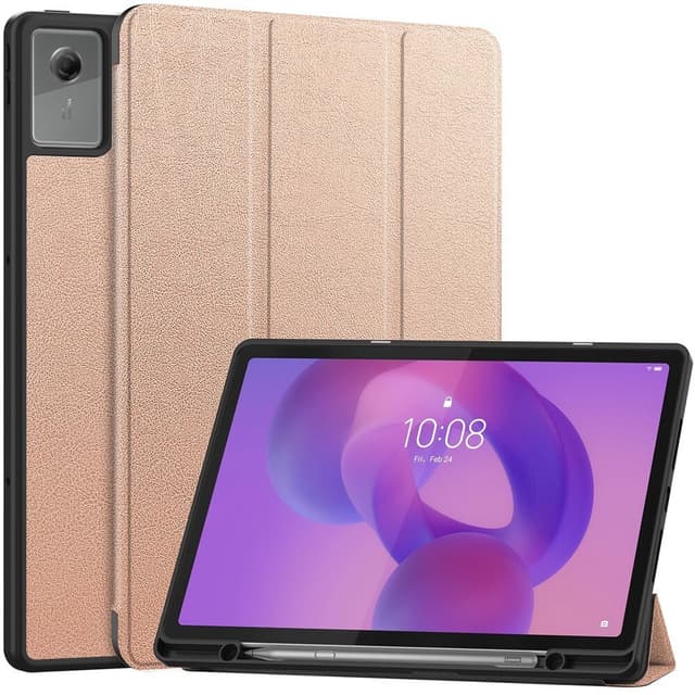 SKALO Trifold Fodral för Lenovo Idea Tab Plus - Roséguld