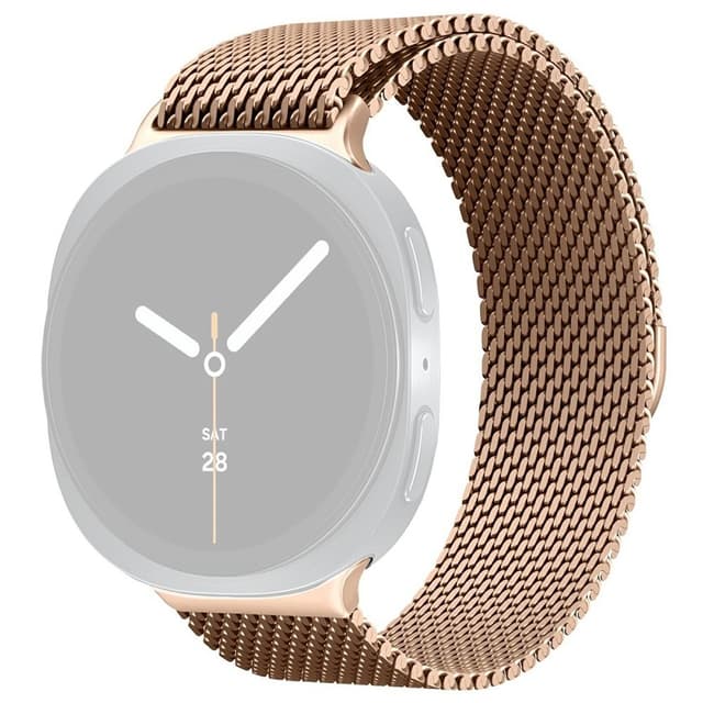 SKALO Milanese Mesh Loop Armbånd til Samsung Galaxy Watch8 44mm til Samsung Galaxy Watch8 44mm - Rosa guld