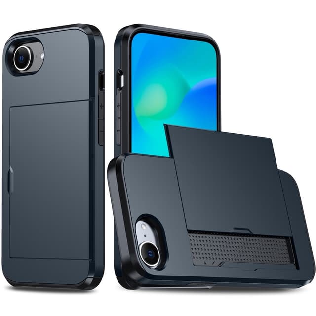 SKALO Armor Kortholder Cover til iPhone 17e - Blå