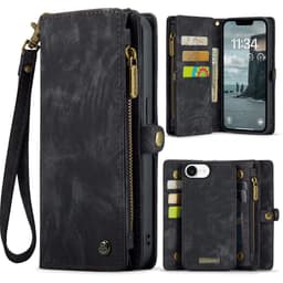 CaseMe 008 BIg Wallet 2in1 Magnet Plånboksfodral för iPhone 17e - Svart