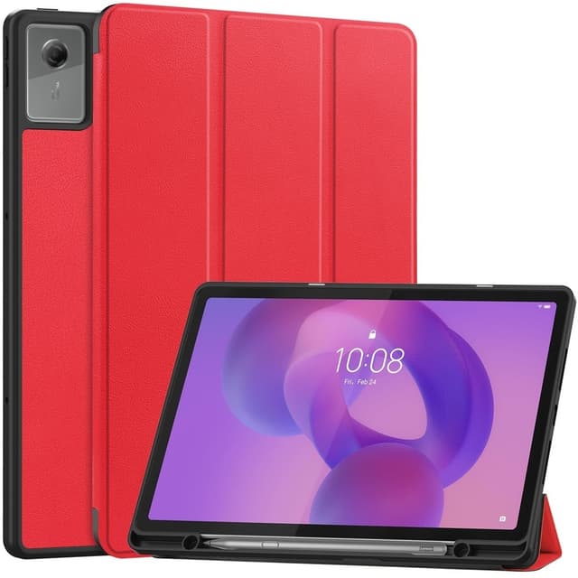 SKALO Trifold Fodral för Lenovo Idea Tab Plus - Röd