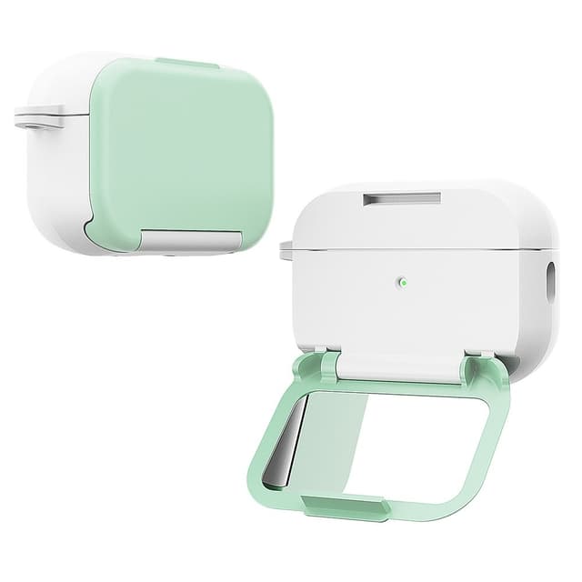 SKALO Hybrid Cover med Sminkespejl/Stativ til AirPods Pro 3 - Grøn