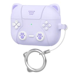 SKALO Cute Cat Controller Kotelo sopii AirPods Pro 3 - Violetti