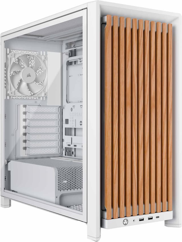 Corsair FRAME 4000D Wood RS PC kabinet (hvid)