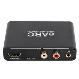 NÖRDIC eARC/ARC HDMI Ljud-Extractor, 24 bit 192 kHz volymkontroll, HDMI, RCA, optisk och 3,5 mm ljudutgång, för HDTV, högtalare och förstärkare