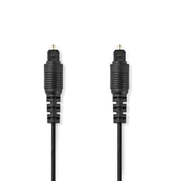 Nedis Optisk ljudkabel | TosLink Hane | TosLink Hane | 3.00 m | Rund | PVC | Svart | Låda