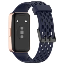 Vaihtoranneke Huawei Band 10/9/8 - Hengittävä reikäkuvio Sininen