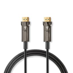 Nedis Aktiv Optisk Ultra High Speed ​​HDMI-Kabel med Ethernet | HDMI™ Stik | HDMI™ Stik | 8K@60Hz | 48 Gbps | 100 m | Runde | PVC | Sort | Gaveæske