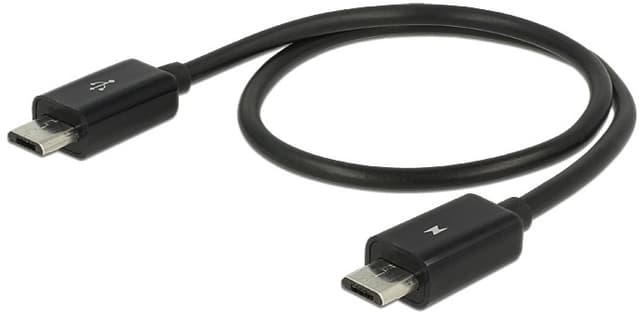 DeLOCK Power Sharing Cable, Micro B ha - Micro B ha OTG, 0,3m