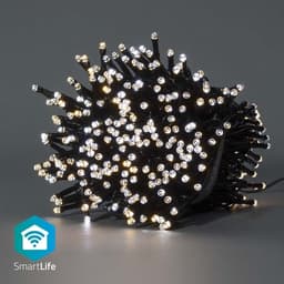 Nedis SmartLife Jouluvalot | Nauha | Wi-Fi | Lämpimästä kylmään valkoiseen | 400 LED's | 20.0 m | Android™ / IOS
