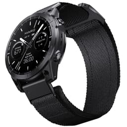 Pikalukittava 26 mm:n kudottu nailonranneke Garmin-kelloihin Musta