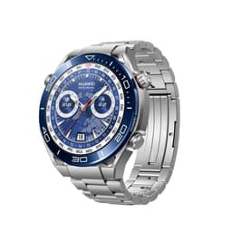 22 mm:n kaareva pää, kolmilenkkinen titaanikelloranneke - hopea Huawei GT4 3Pro/GT2