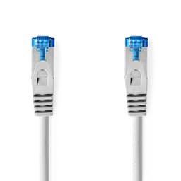 Nedis CAT6a nätverkskabel | S/FTP | RJ45 hane | RJ45 hane | 1.00 m | Snagless | Rund | LSZH | Grå | Label