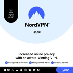 NordVPN Basic – 1-Year – Premium VPN Services For Up to 10 Devices - P