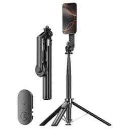 NÖRDIC Selfie-stang for smarttelefon live streaming, elektrisk sugekopp, uttrekkbar monopod med Bluetooth-stativ