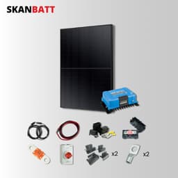 SKANBATT Solcellepakke -  48V / 1230W (3x410W solcellepanel) / Victron MPPT 35A