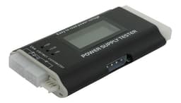 DeLOCK Strømforsyningstester med LCD, ATX12V, 24-pinners, 4/8-pinners, PCI-E, SATA