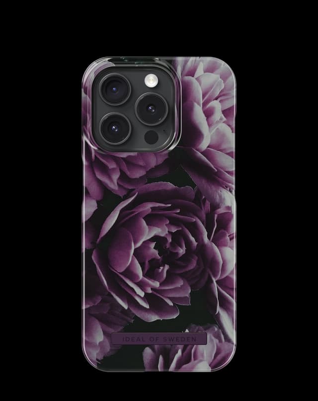 Printed Case iPhone 15 Pro Deep Purple Bloom