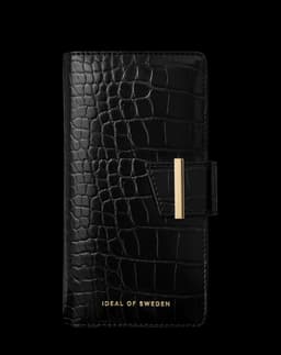 Cora Phone Wallet iPhone 13 Mini Jet Black Croco