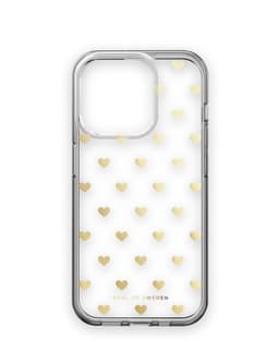 Clear Case iPhone 15 Pro Golden Hearts