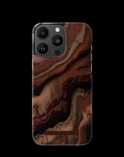 Printed Case iPhone 14 Pro Max Dark Amber Marble