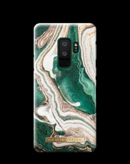 Printed Case Galaxy S9 Plus Golden Jade Marble