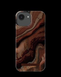Printed Case MagSafe iPhone 13 / 14 / 16e / 17e Dark Amber Marble